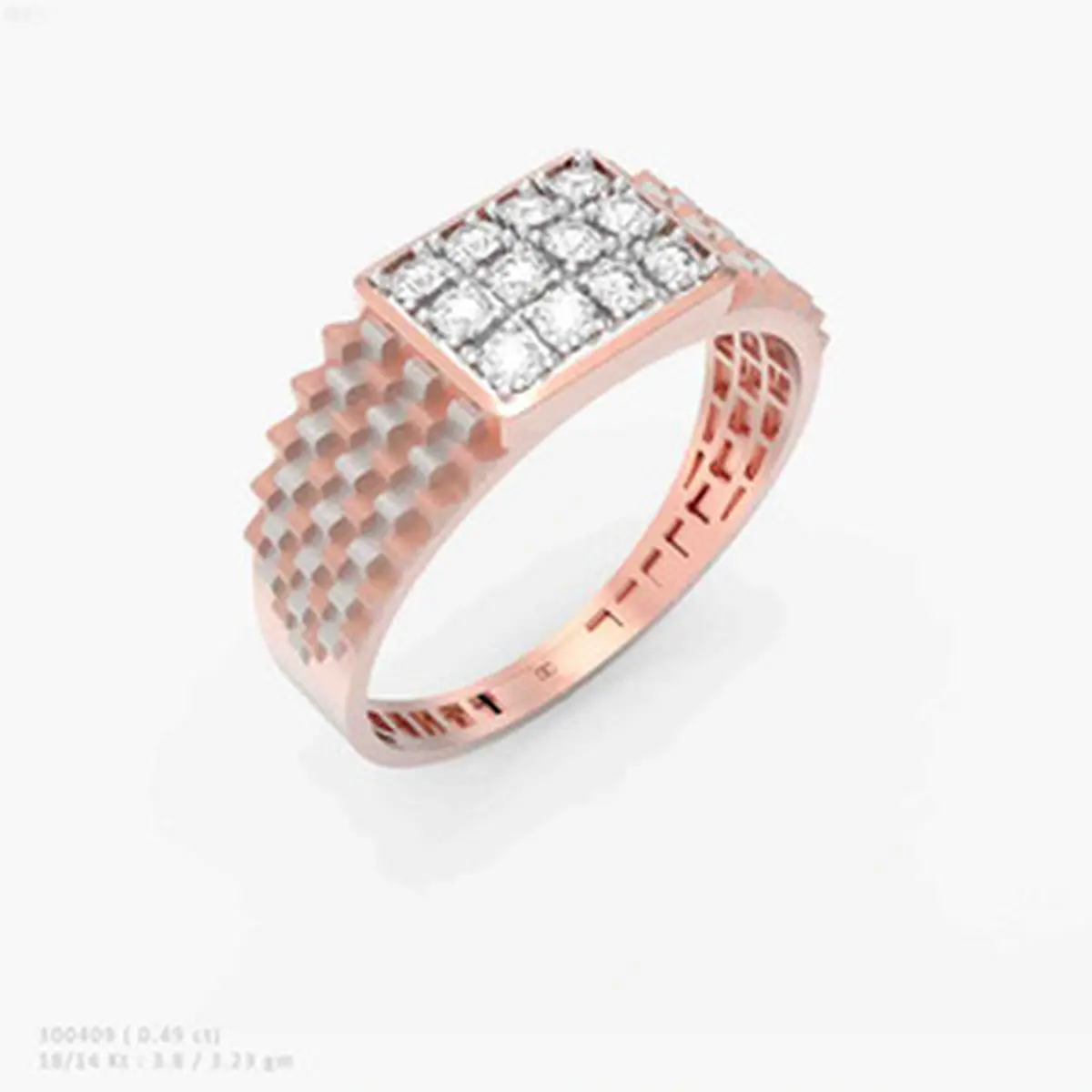Round Diamond Gents Ring 